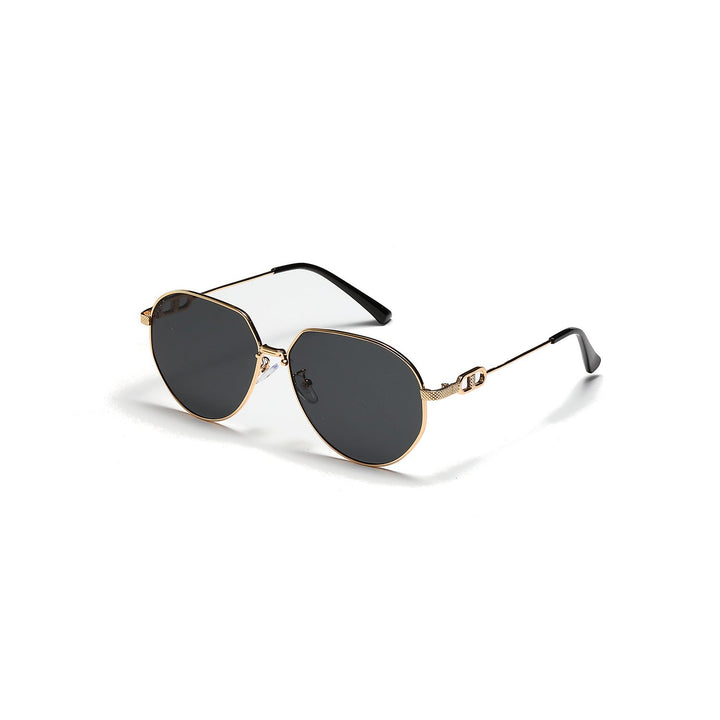 Ladies stylish oval sunglasses with fashionable metal frame Kalsten