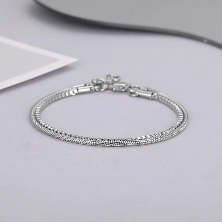 Sleek Double-Chain Stainless Steel Bracelet Kalsten