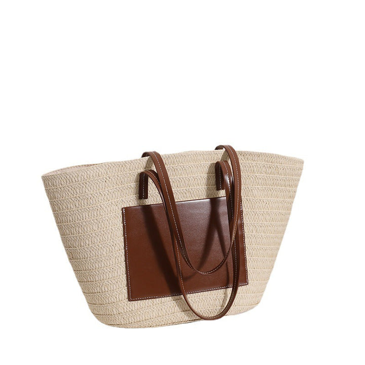 Elegant Bast bag with stylish leather detail Kalsten