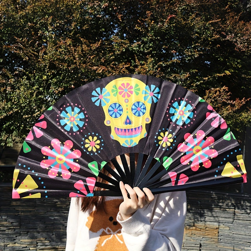 Ladies Fan with Colorful Motif Kalsten