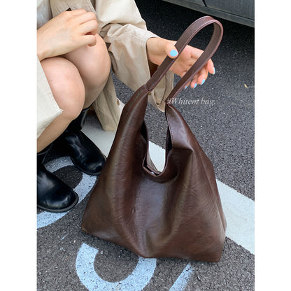 Sleek Soft Leather Hobo Bag Acalora