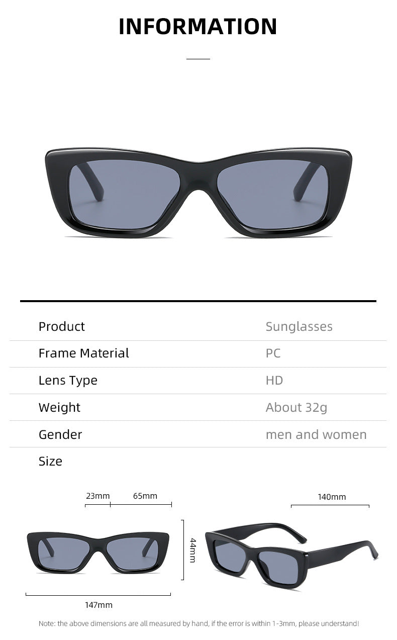 Ladies fashionable sunglasses with rectangular frame Kalsten