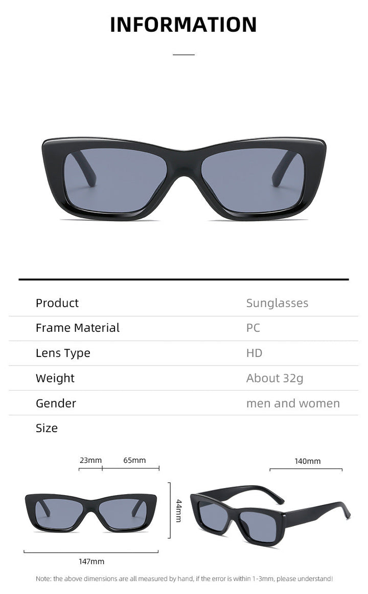 Ladies fashionable sunglasses with rectangular frame Kalsten