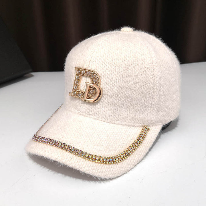 Women's Luxury Embellished Fleece Baseball Cap Kalsten