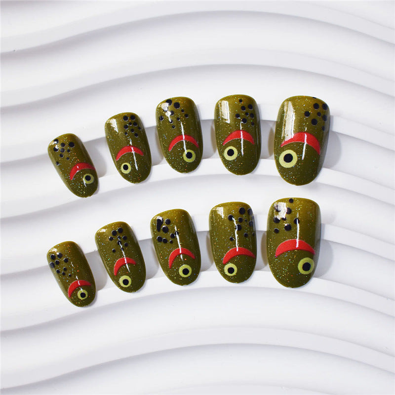 Artistic Fish-Themed Press-On Nails Acalora
