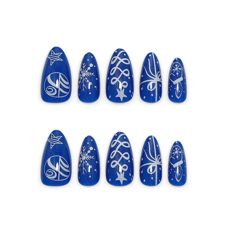 Artificial nails with festive winter design Kalsten