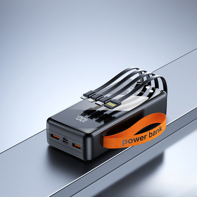 Multifunctional power bank with integrated charging cables and digital display Kalsten