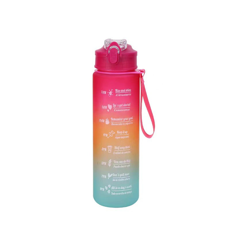 Women's Motivation Water Bottle with Integrated Time Marking Kalsten