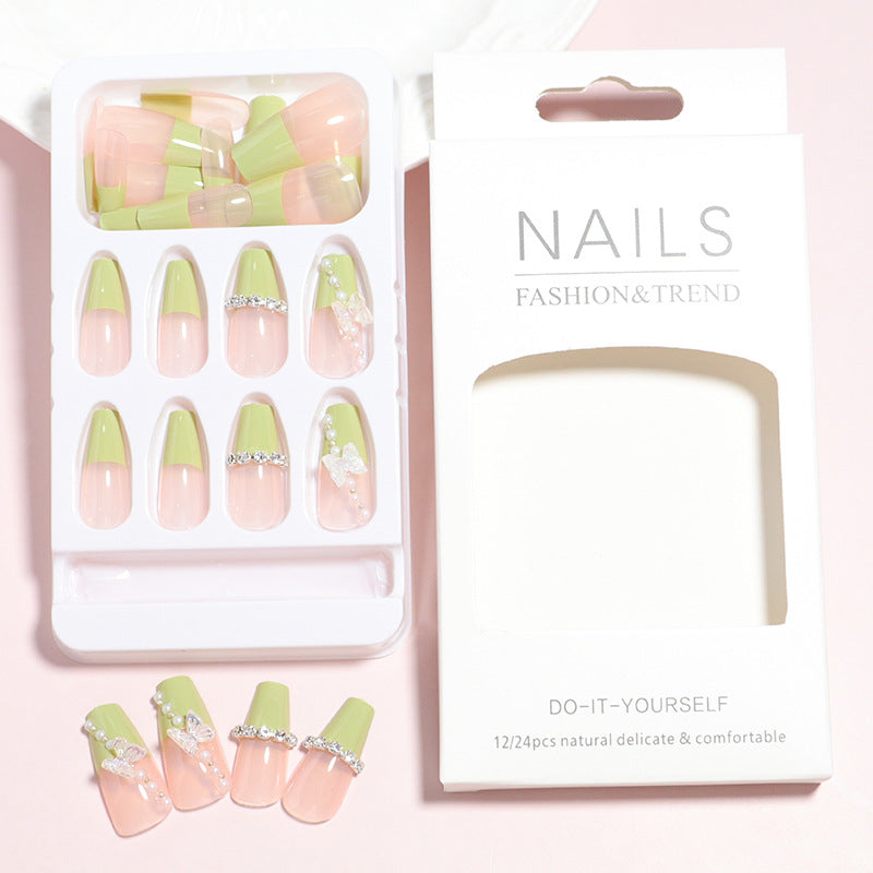 Decorative Press-On Nail Set with 3D Accents Kalsten