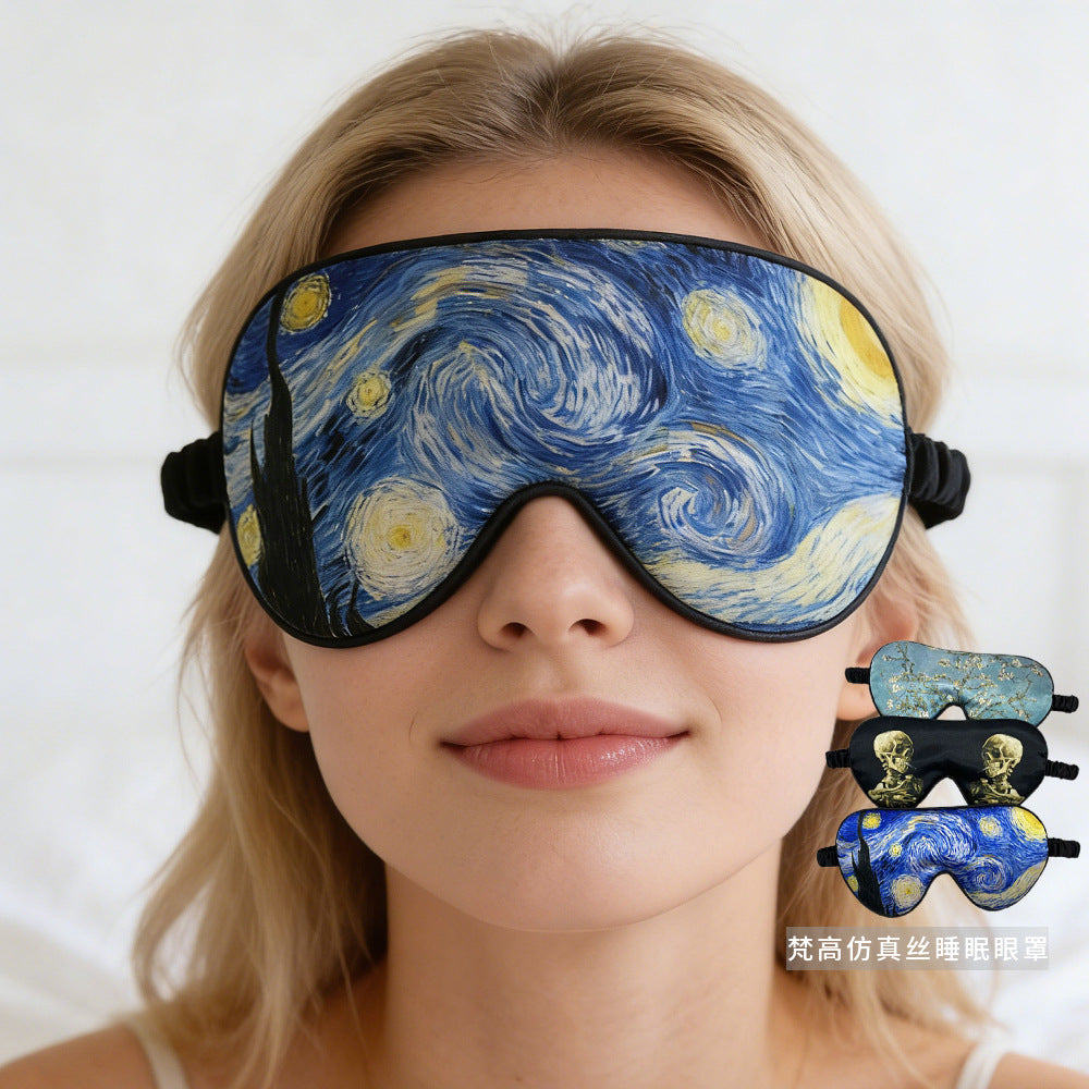 Unisex soft ergonomic sleep mask with contoured eye area and adjustable elastic band Kalsten