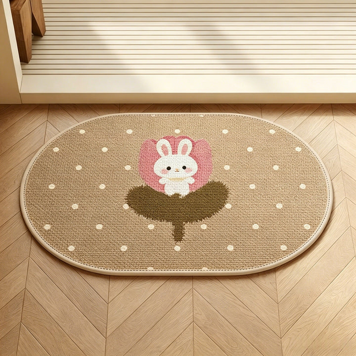 Decorative Bunny-Themed Area Mat Kalsten