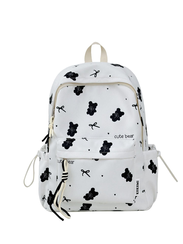 Cute Character Print School Backpack