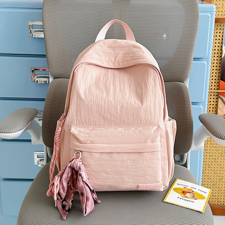 Floral Embroidered School Backpack