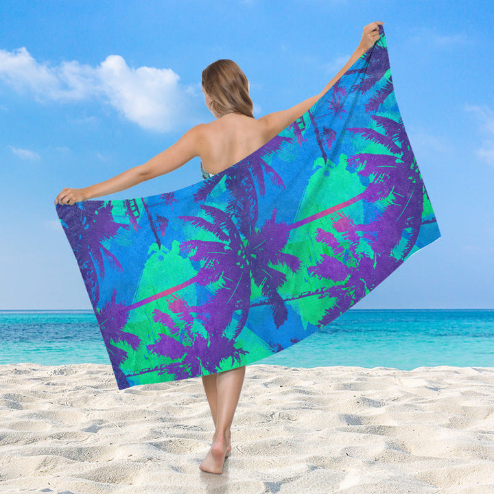 Women's beach towel with vibrant palm motif Kalsten