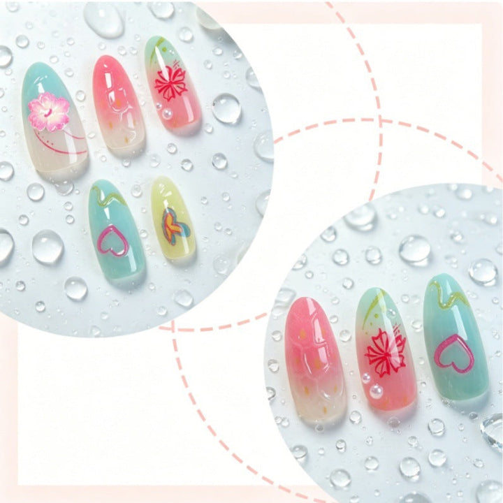 Artistic Ocean-Inspired Press-On Nail Set Kalsten