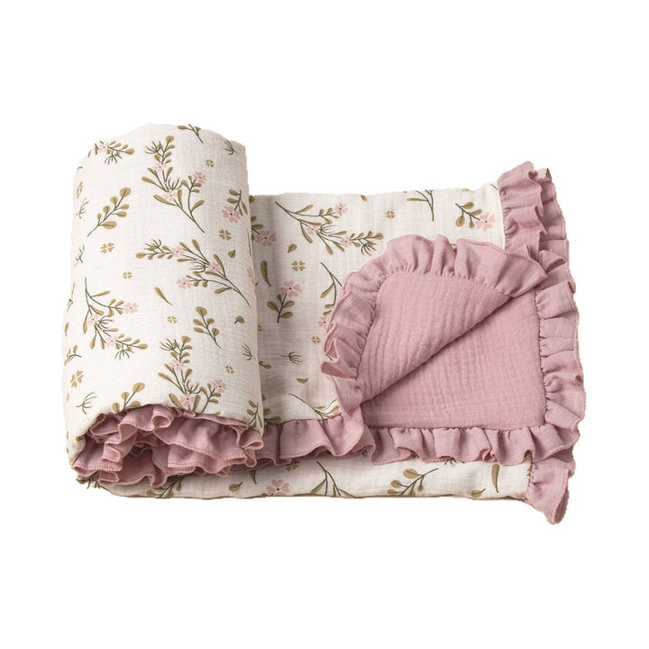 Soft Muslin Baby Blanket with Frill Edging kalsten