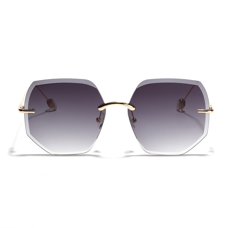 Women’s geometric sunglasses with high-quality gold frame Kalsten