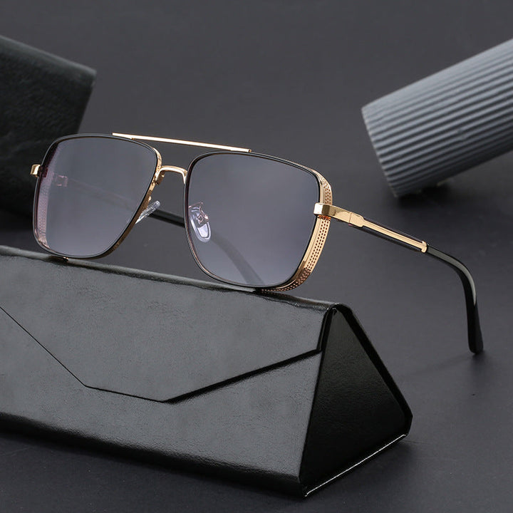 Women's fashionable square sunglasses with luxurious metal accents Kalsten