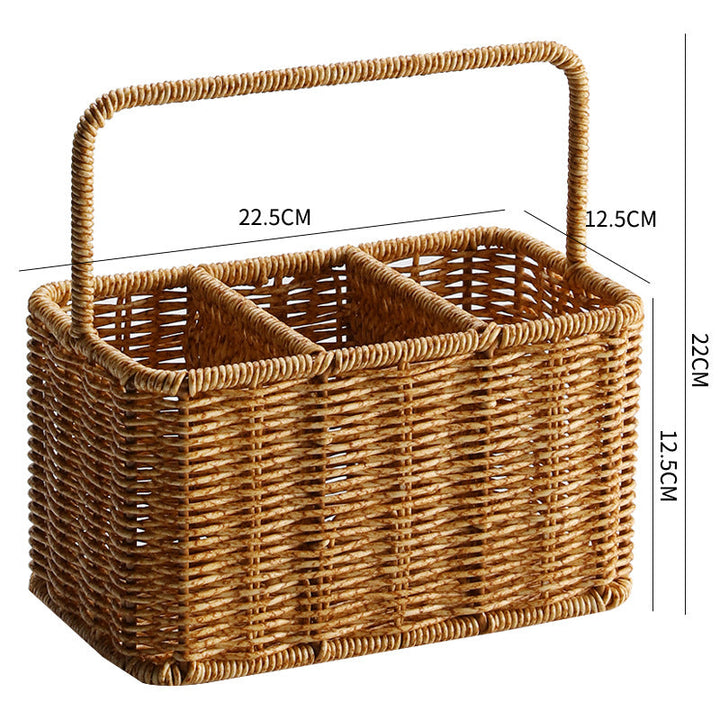 Unisex Handwoven Storage Basket with Dividers Kalsten
