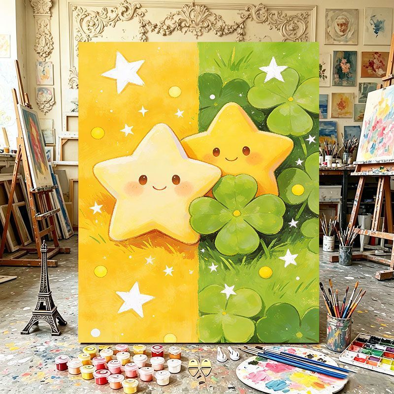 Playful Dual Element Canvas Art Kalsten