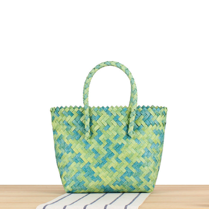 Braided Tote Bag with Modern Patterns Kalsten