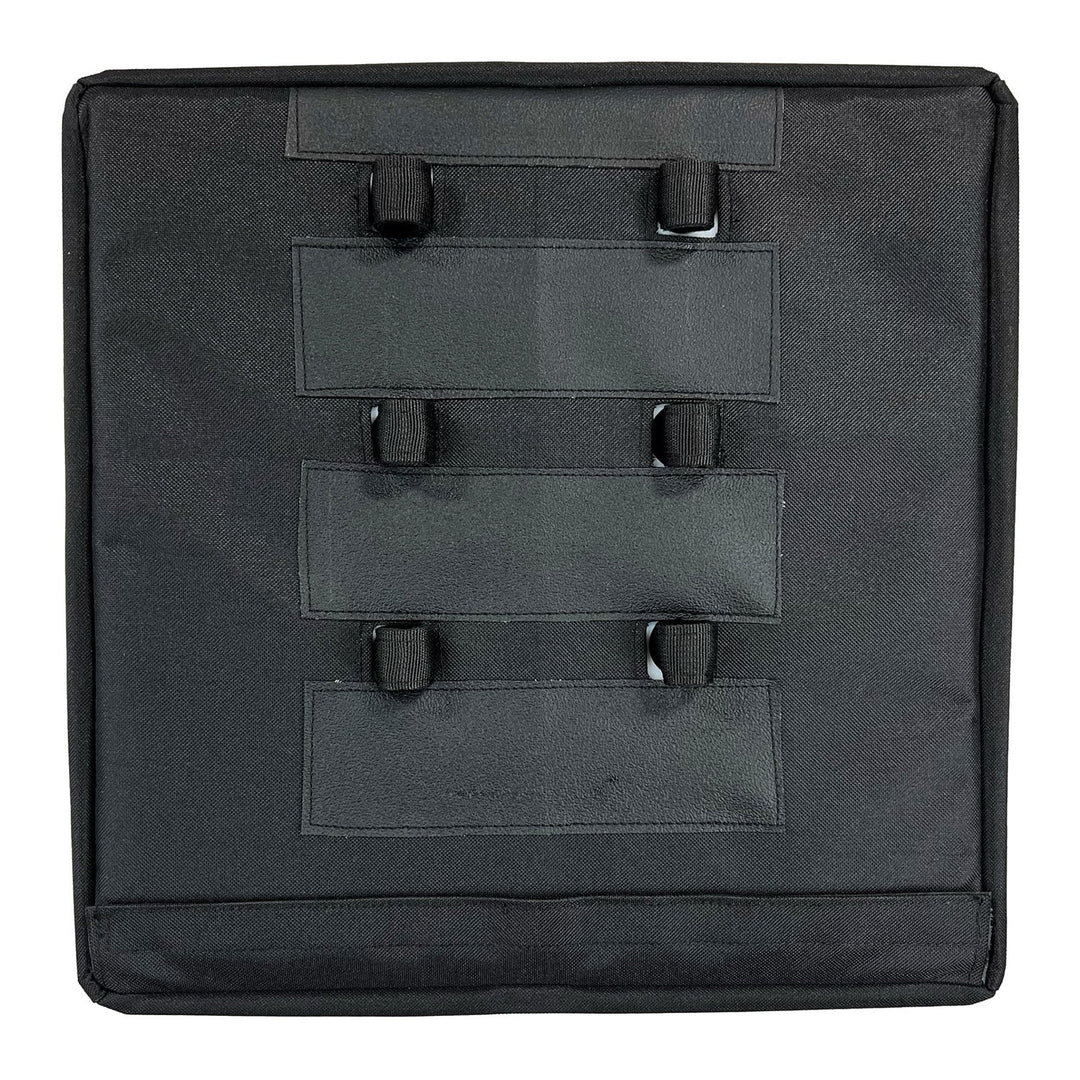 collapsible fabric storage cube organizer with reinforced base and reflective trim Kalsten