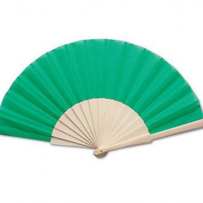 Ladies elegant hand fan made of lightweight fabric with artistic pleat pattern Kalsten