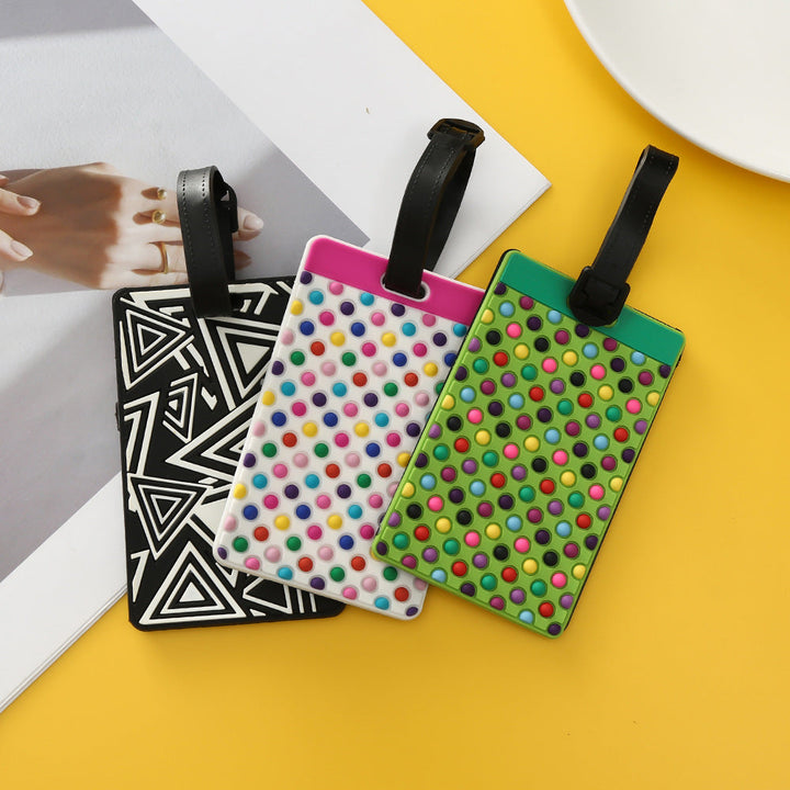 Unisex Luggage Tag with Modern Geometric Design Kalsten