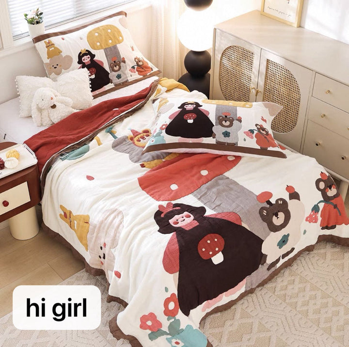 Women's bedspread with cute animal and fairy tale motif Kalsten