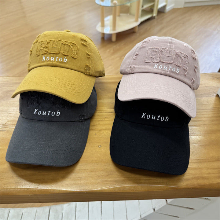 Men's Distressed Embroidered Baseball Cap Kalsten