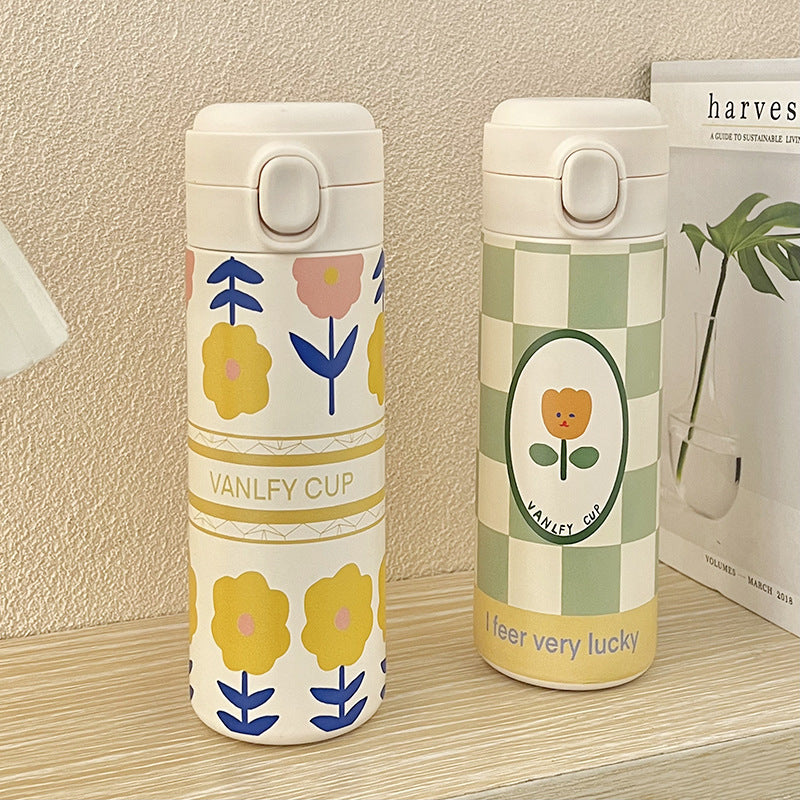 Women's Insulated Drinking Bottle with Innovative Leak Proof Kalsten