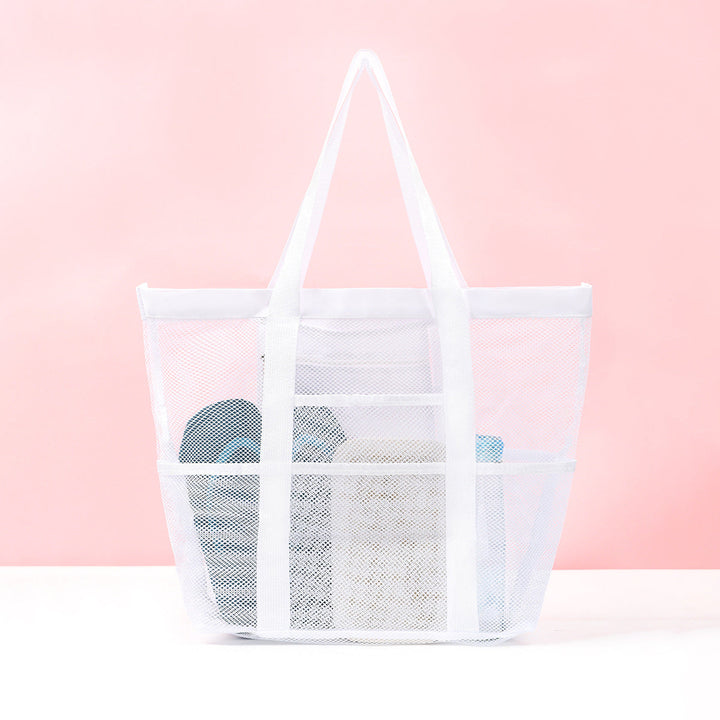 Spacious leisure beach bag made of mesh fabric Kalsten