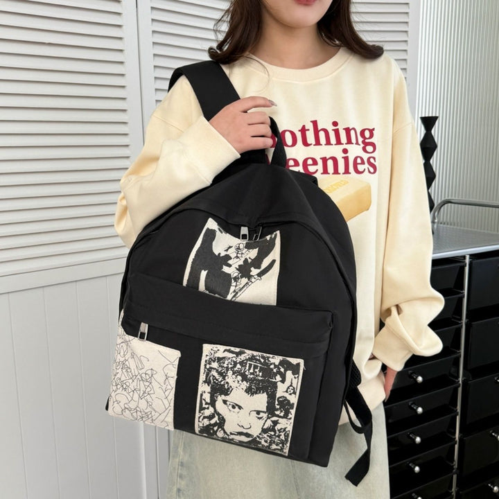Fashionable backpack with artistic prints Kalsten