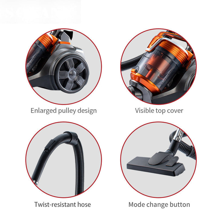 High-Suction Bagless Vacuum Cleaner with One-Button Take-Up Function Kalsten
