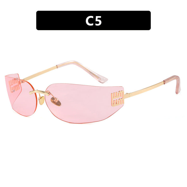 Women's futuristic designer sunglasses with unusual frame and UV protection Kalsten