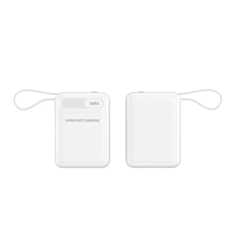 Portable power bank with integrated fast charging cables and digital charging status indicator Kalsten