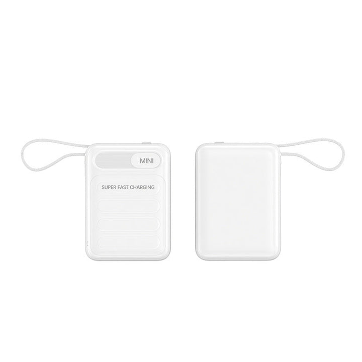 Portable power bank with integrated fast charging cables and digital charging status indicator Kalsten