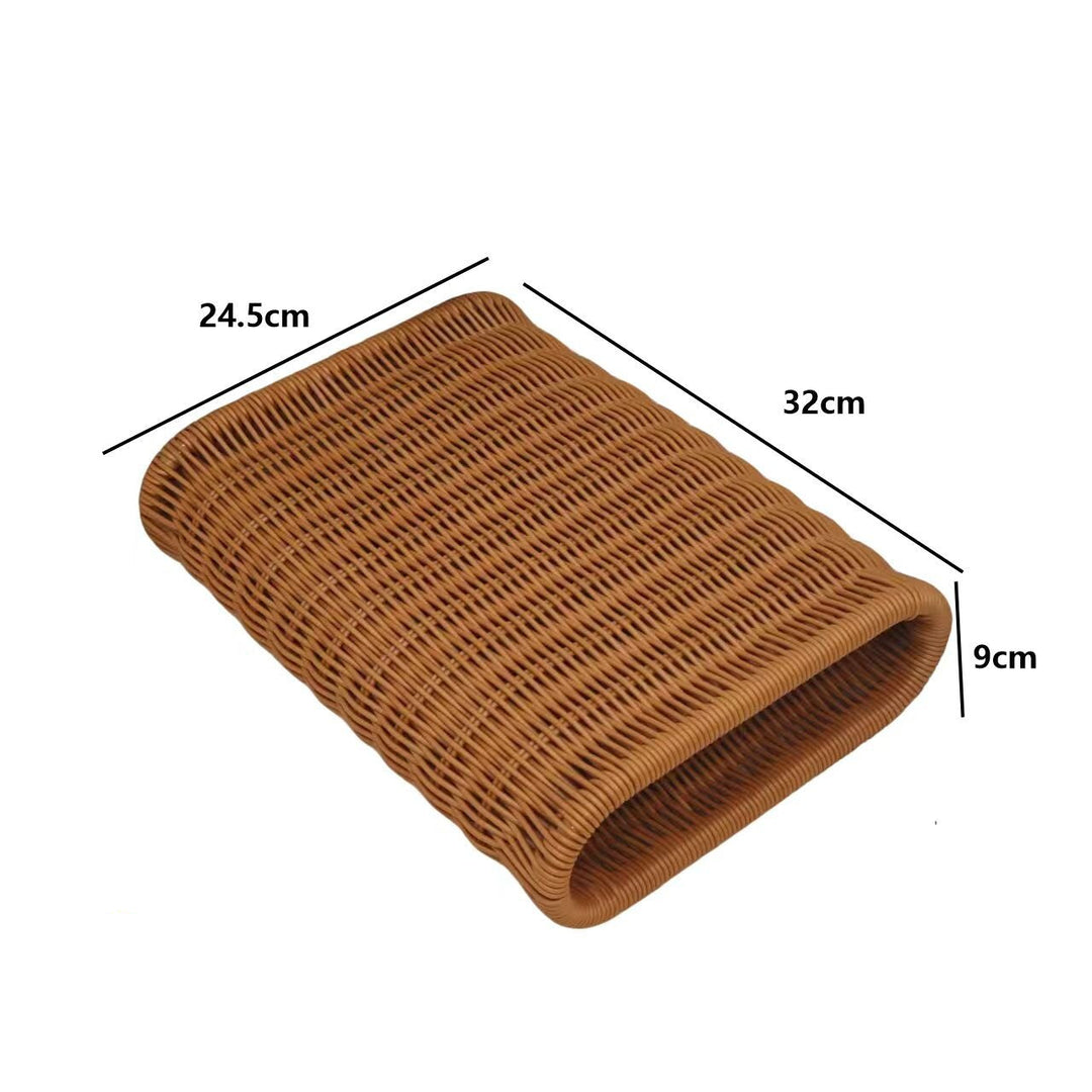 Curved Woven Storage Basket Kalsten