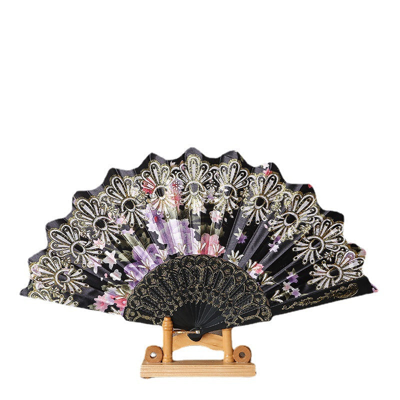 Ladies Elegant Hand Fan with Intricate Floral Patterns Kalsten