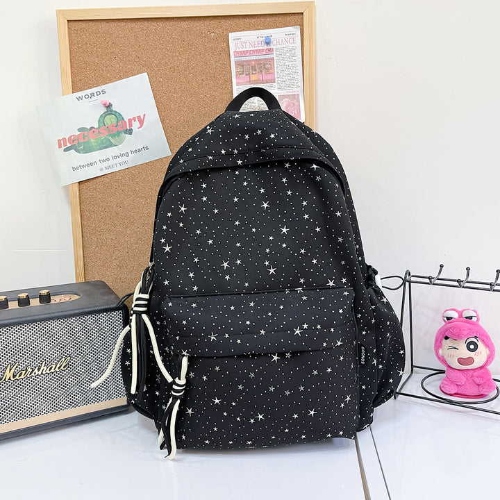 Star-Patterned Casual Backpack