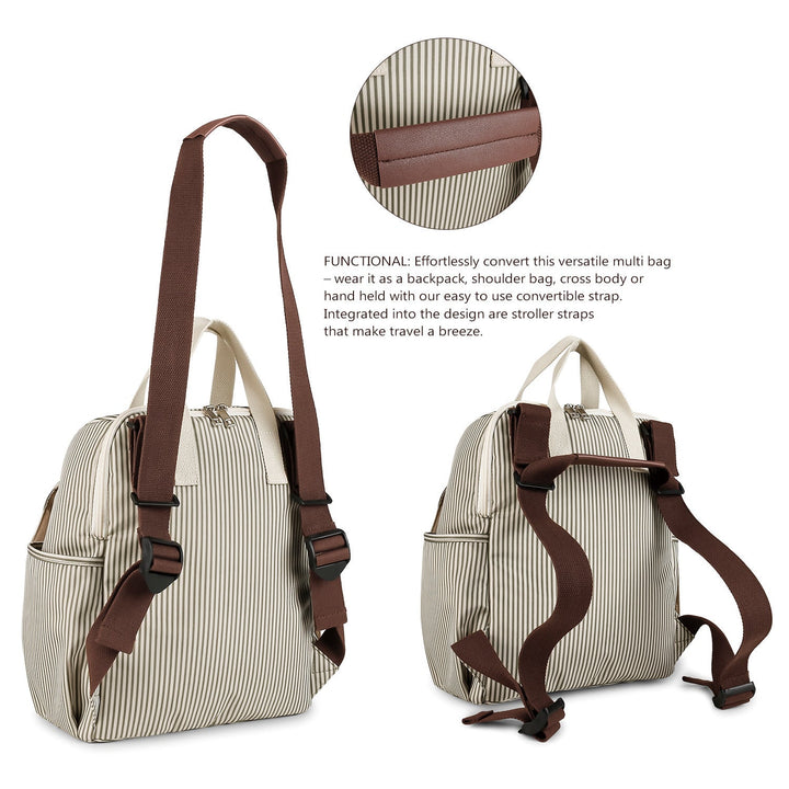 Multifunctional diaper backpack with integrated changing mat Kalsten