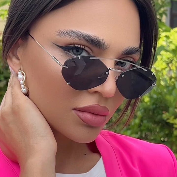 Women geometric sunglasses with ultra-light metal frame Kalsten