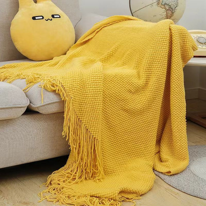 Ladies Cozy Waffle Texture Blanket Kalsten