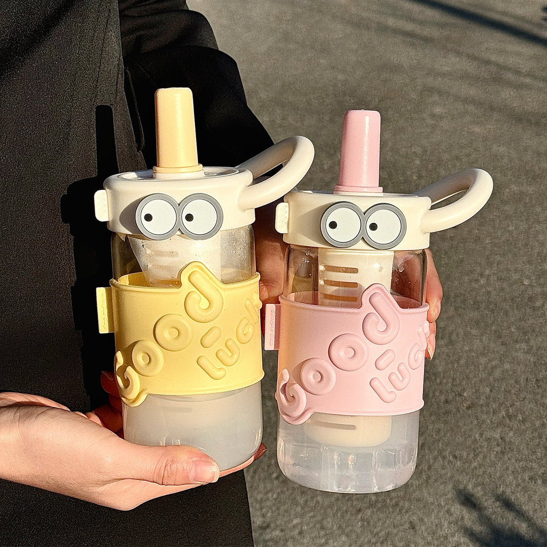 Women's water bottle with interactive straw and emotion Kalsten