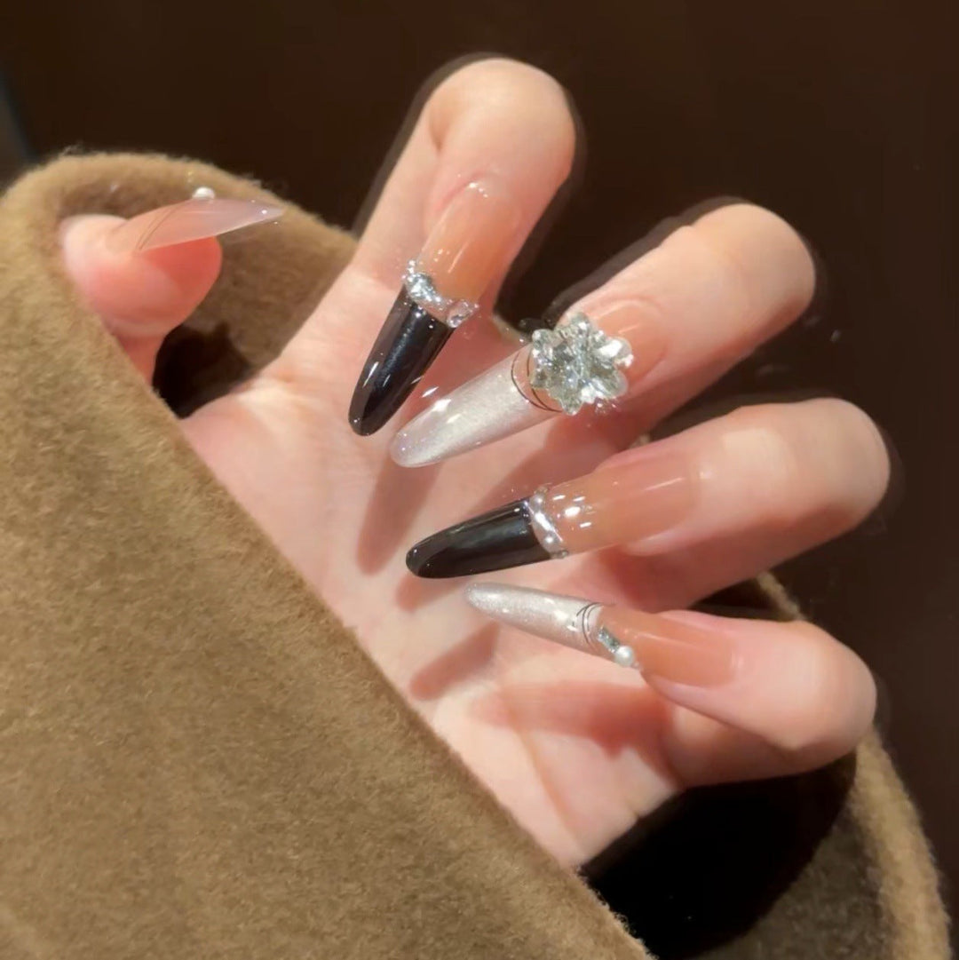 Premium Rhinestone-Embellished Press-On Nail Extensions Kalsten