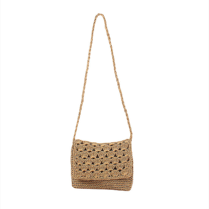 Handcrafted Shoulder Bag Made from Braided Natural Material Kalsten