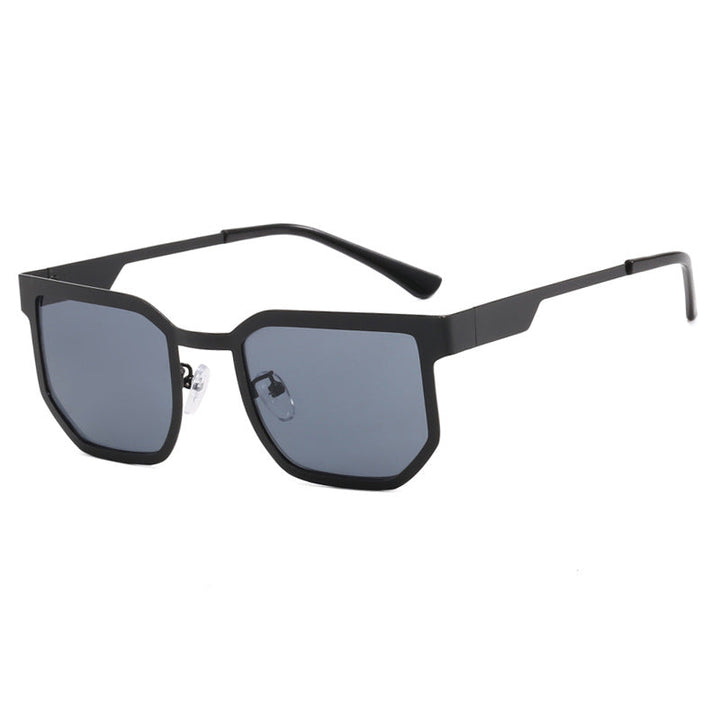 Ladies modern sunglasses in trendy rectangular design with narrow metal frame Kalsten