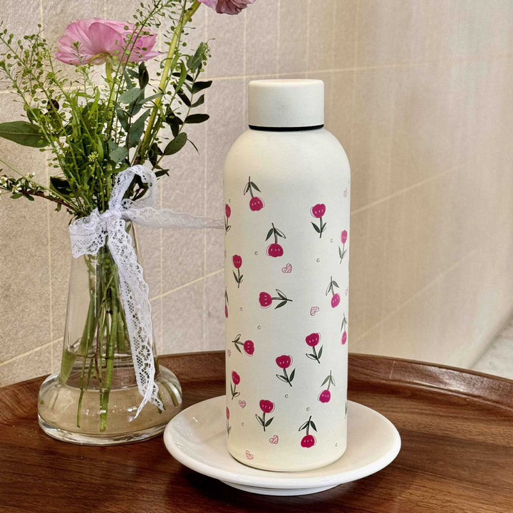 Ladies insulated drinking bottle with elegant floral design Kalsten