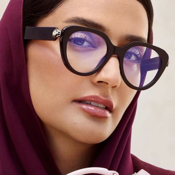Ladies Cat-Eye Sunglasses with Golden Accents and Protective UV Filter Kalsten