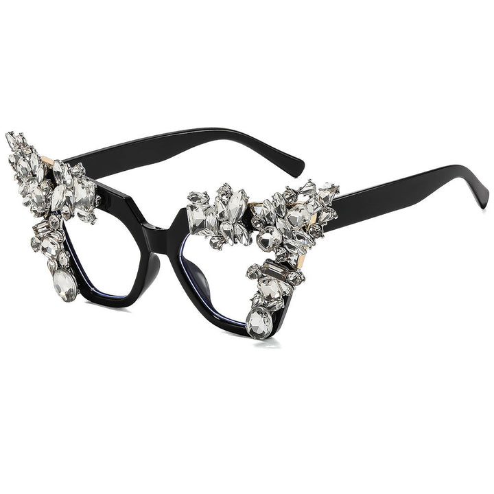 Ladies glamorous cat-eye sunglasses with extravagant crystal embellishments Kalsten